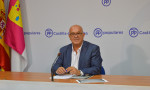 Emilio Bravo en rueda de prensa en la sede del PP de Castilla-La Mancha