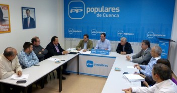 Núñez durante la comisión de Fomento del partido popular de CLM