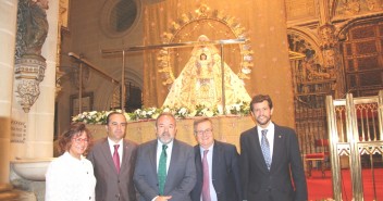 Riolobos con García-Tizón, Gregorio, Sanz y Labrador en la Catedral de Toledo