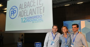 Cospedal junto al Presidente Provincial y el Alcalde de Albacete