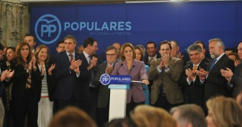 Cospedal anunciando su candidatura a la presidencia del PP de CLM