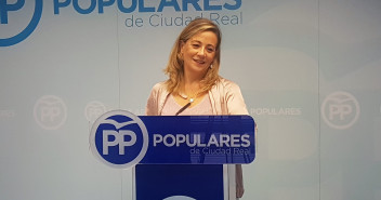Merino durante la rueda de prensa en la sede del PP de Ciudad Real