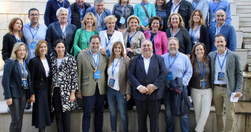 Foto de la delegación de Castilla-La Mancha en la interparlamentaria popular de Sevilla