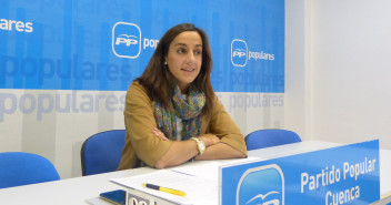 Roldan en rueda de prensa en la sede del PP de Cuenca