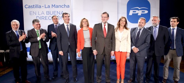 Cospedal con Rajoy en la presentación de candidatos a alcaldías