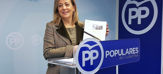 Merino en rueda de prensa en la sede del PP de Ciudad Real