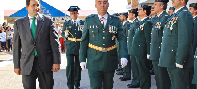 Nuñez durante los actos de la patrona de la Guardia Civil en Almansa (Albacete)