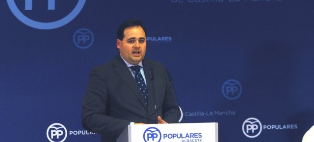 El Presidente provinclal del PP de Albacete durante su intervención en la Junta Directiva Provincial