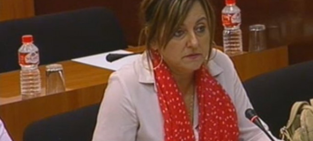 Martinez durante la comisión parlamentaria de la Mujer