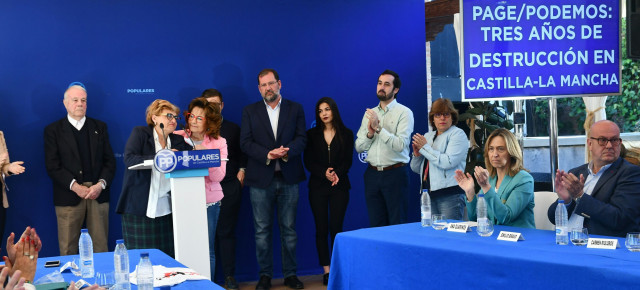 Guarinos durante la intervención de afectados por el desgobierno de Page y Podemos